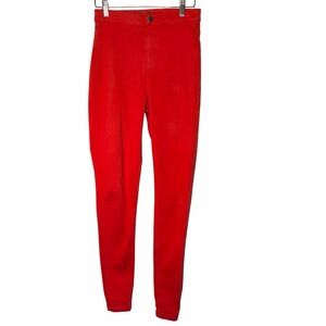 Mark & Spencer Skinny Denim Jeans in Bright Red, Size US 6 Tall
